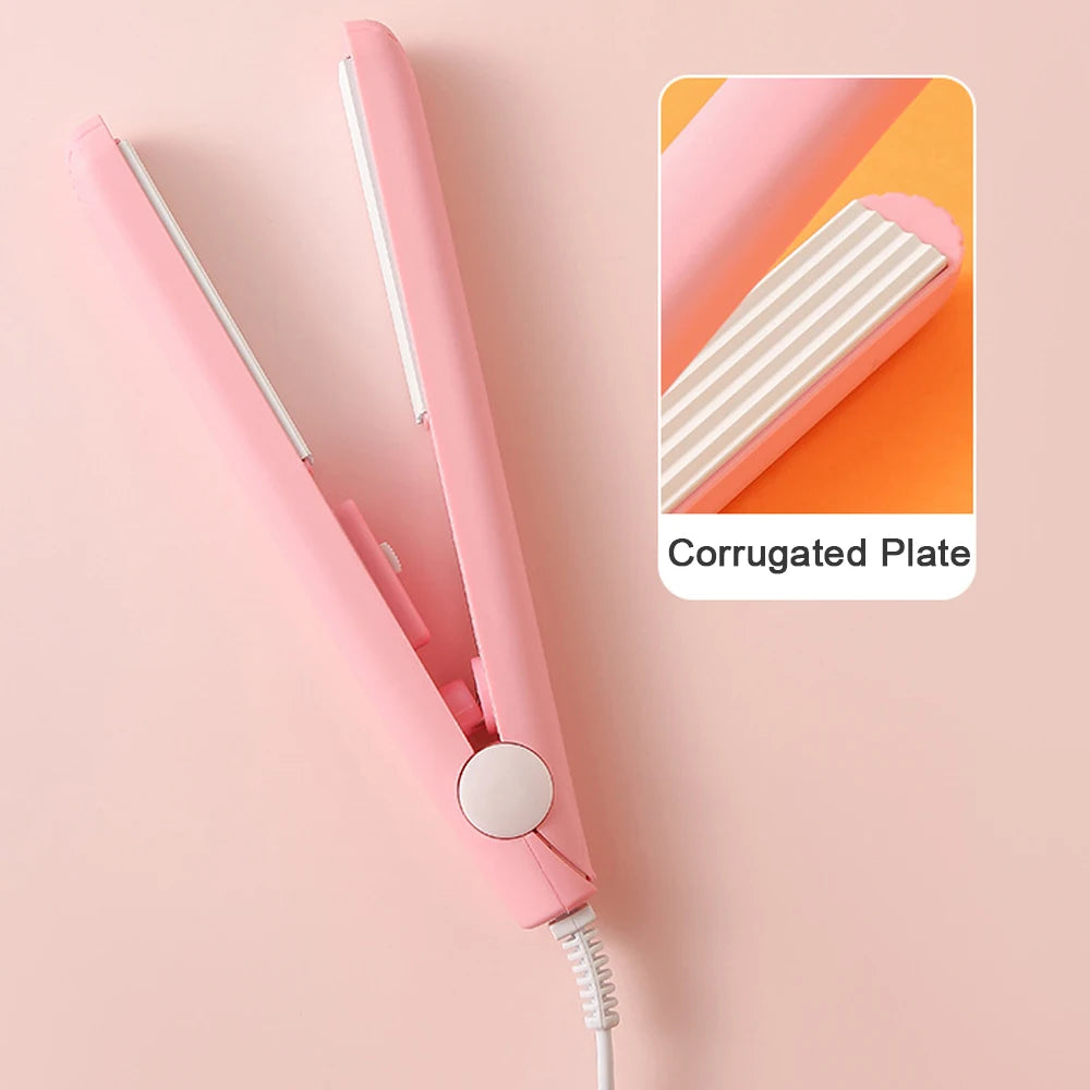2024 Best Sell Mini Hair Curler Fluffy Splint Flat Iron Curling Corrugated Plate Pro Electric Hair Crimper for All Hair Lengths