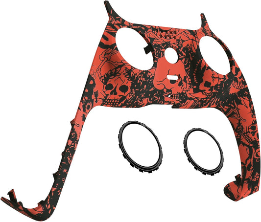 Demons and Monsters Decorative Trim Shell Compatible with P S 5 Controller, DIY Replacement Clip Shell, Custom Plates Cover Compatible with P S 5 Controller with Accent Rings