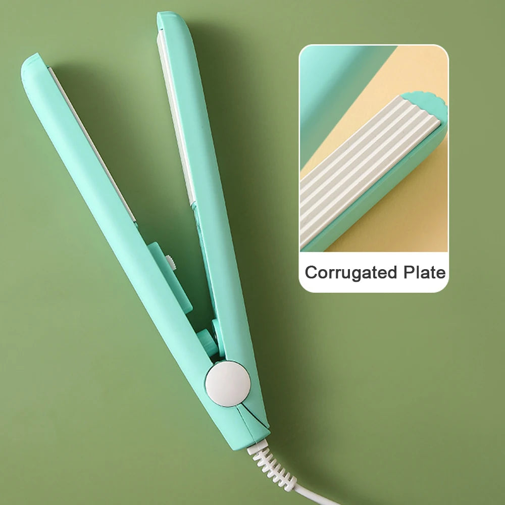 2024 Best Sell Mini Hair Curler Fluffy Splint Flat Iron Curling Corrugated Plate Pro Electric Hair Crimper for All Hair Lengths